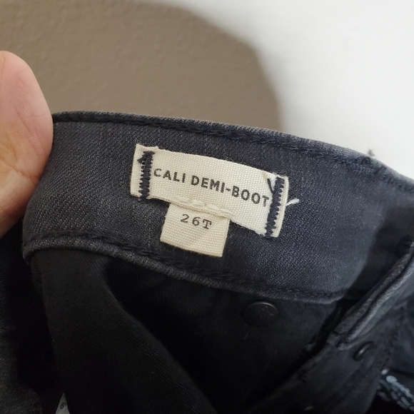 Madewell Black Scattered Metallic Dot High Rise Cali Demi Boot Cut Flare Jeans - Picture 12 of 15